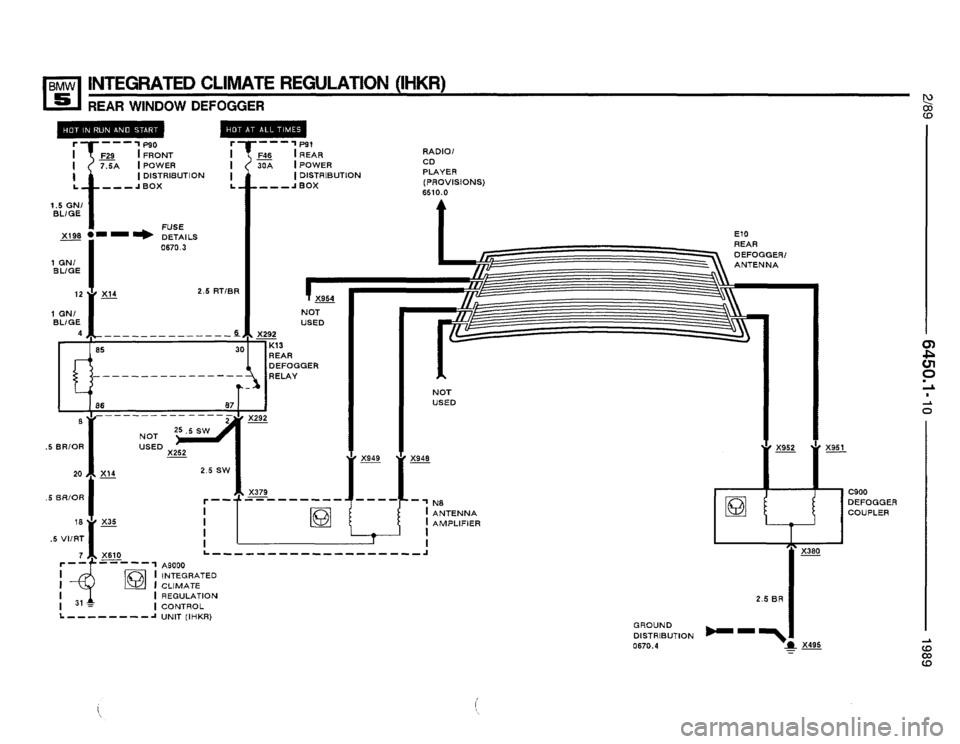 BMW 535i 1989 E34 Electrical Troubleshooting Manual 