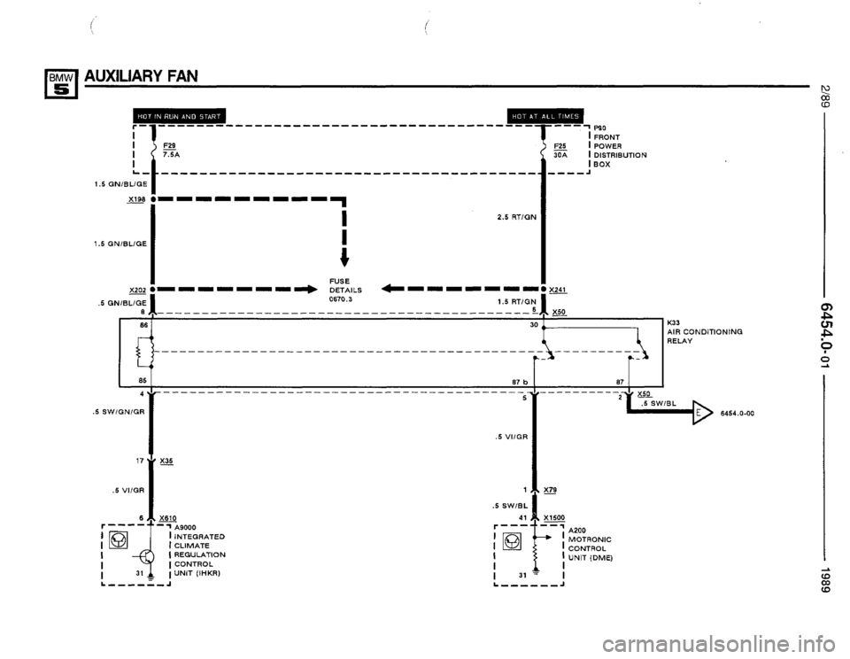 BMW 525i 1989 E34 Electrical Troubleshooting Manual 