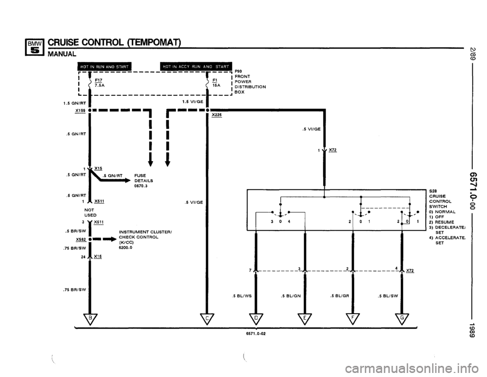 BMW 525i 1989 E34 Electrical Troubleshooting Manual 