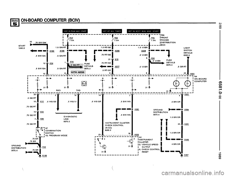 BMW 525i 1989 E34 Electrical Troubleshooting Manual 