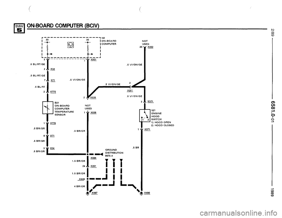 BMW 535i 1989 E34 Electrical Troubleshooting Manual 