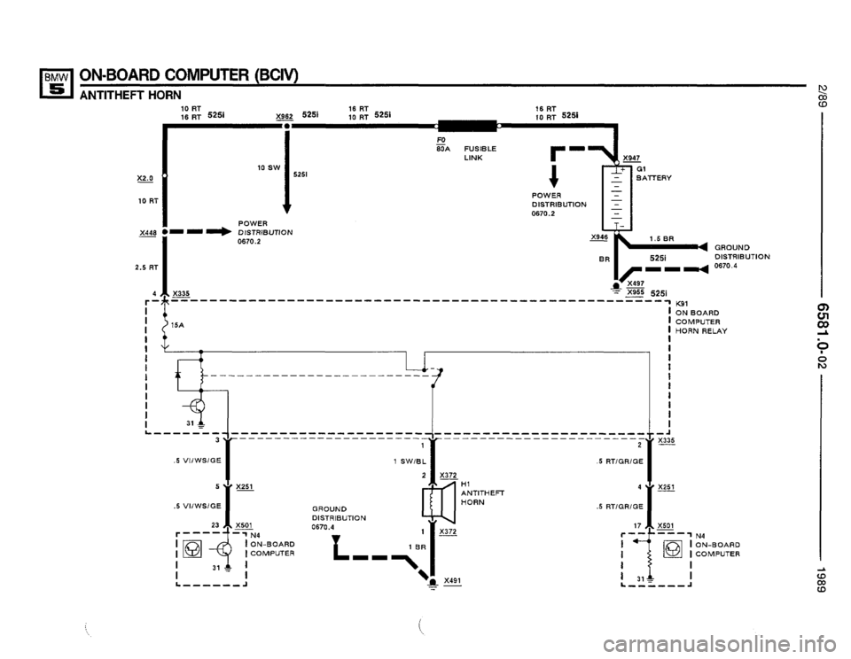 BMW 535i 1989 E34 Electrical Troubleshooting Manual 