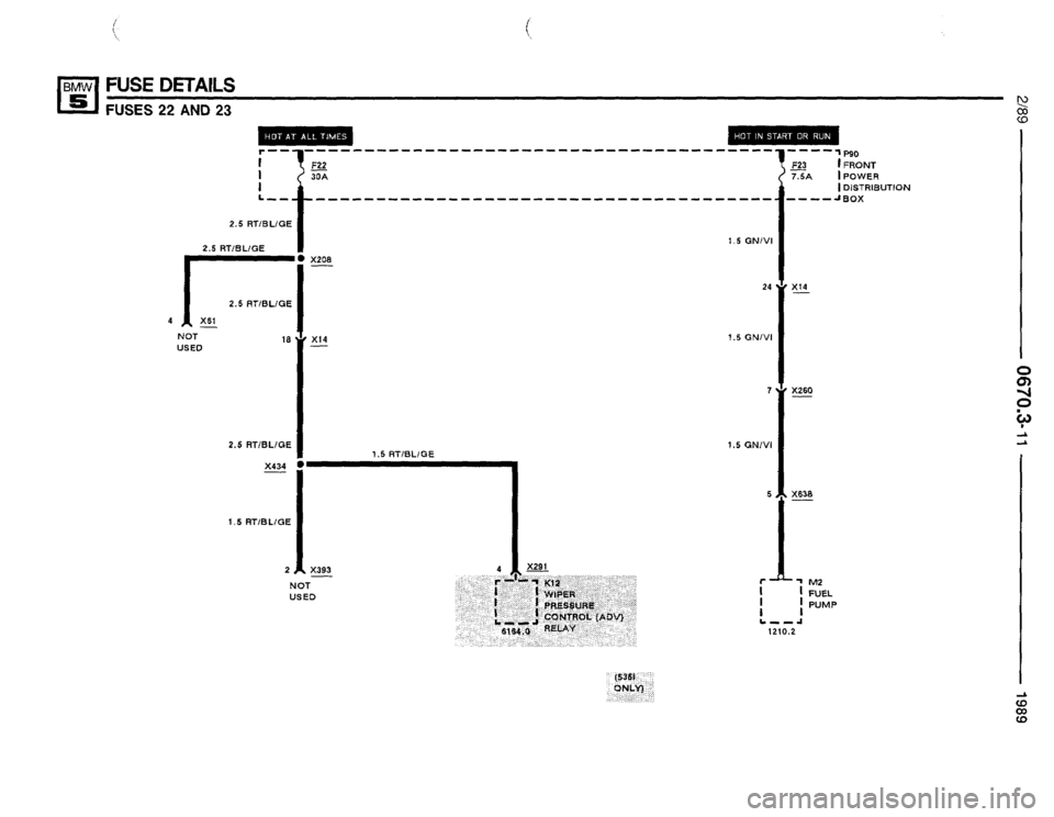 BMW 535i 1989 E34 Electrical Troubleshooting Manual 