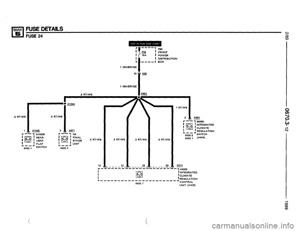 BMW 535i 1989 E34 Electrical Troubleshooting Manual 