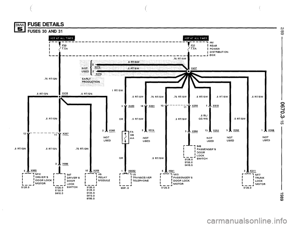 BMW 535i 1989 E34 Electrical Troubleshooting Manual 