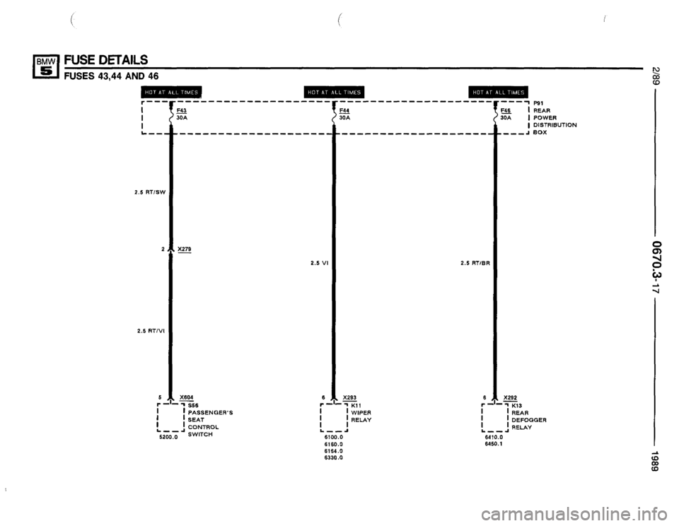 BMW 535i 1989 E34 Electrical Troubleshooting Manual 