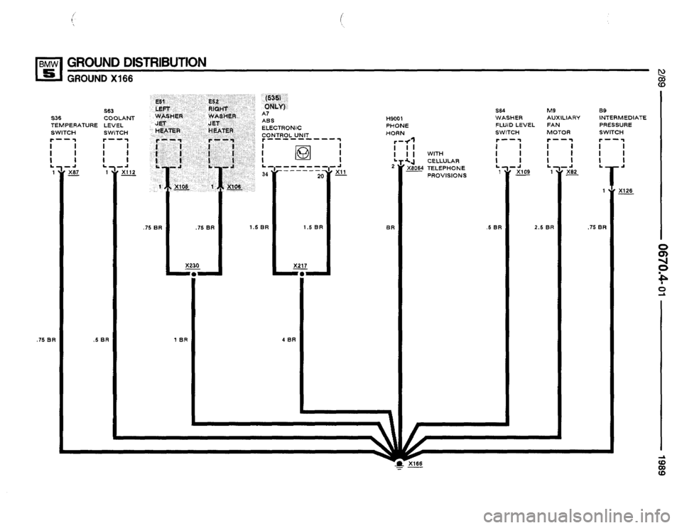 BMW 535i 1989 E34 Electrical Troubleshooting Manual 