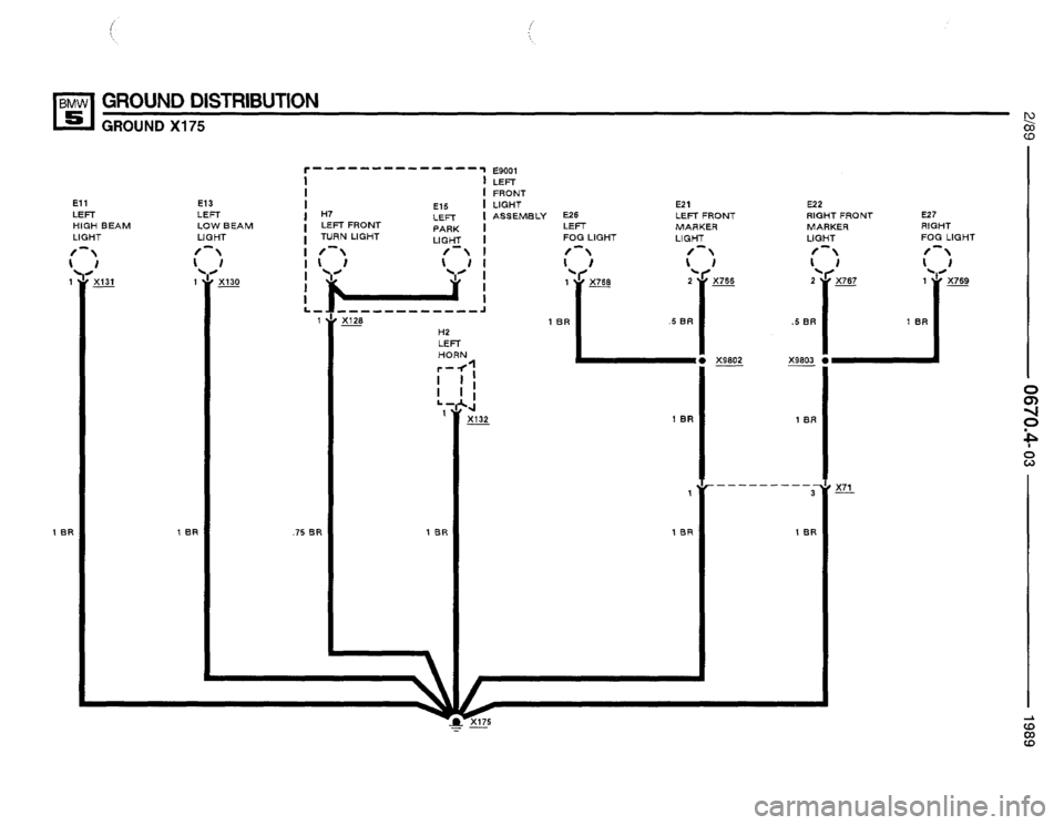 BMW 535i 1989 E34 Electrical Troubleshooting Manual 