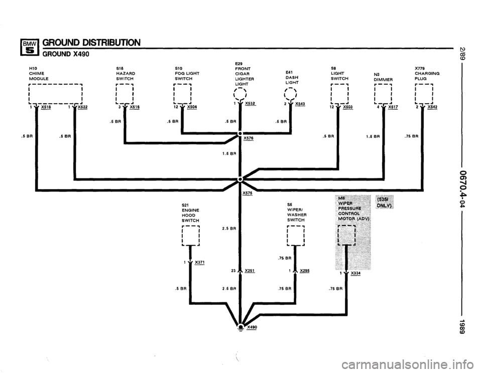 BMW 535i 1989 E34 Electrical Troubleshooting Manual 
