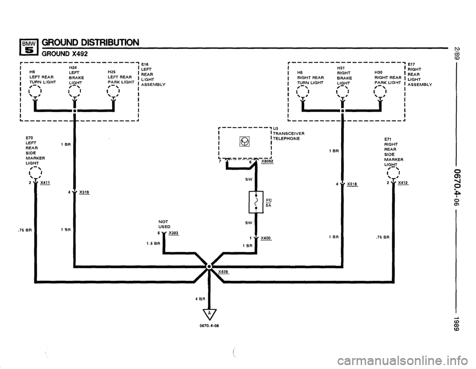 BMW 535i 1989 E34 Electrical Troubleshooting Manual 