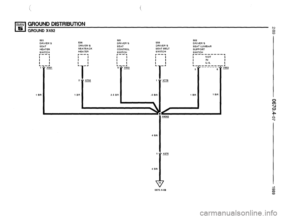 BMW 535i 1989 E34 Electrical Troubleshooting Manual 