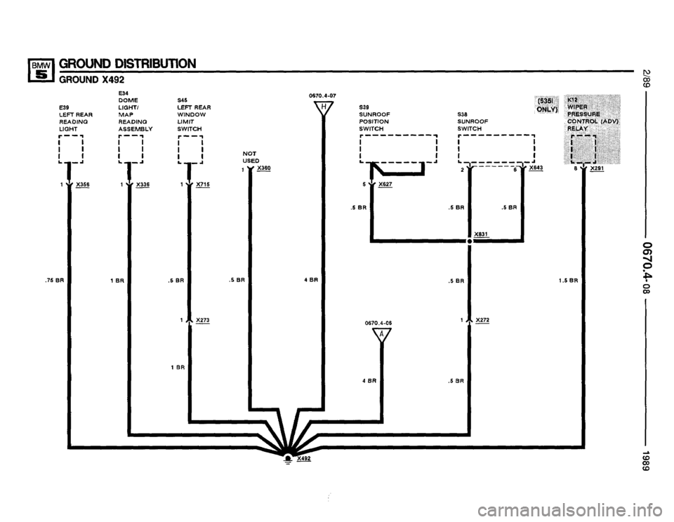 BMW 535i 1989 E34 Electrical Troubleshooting Manual 