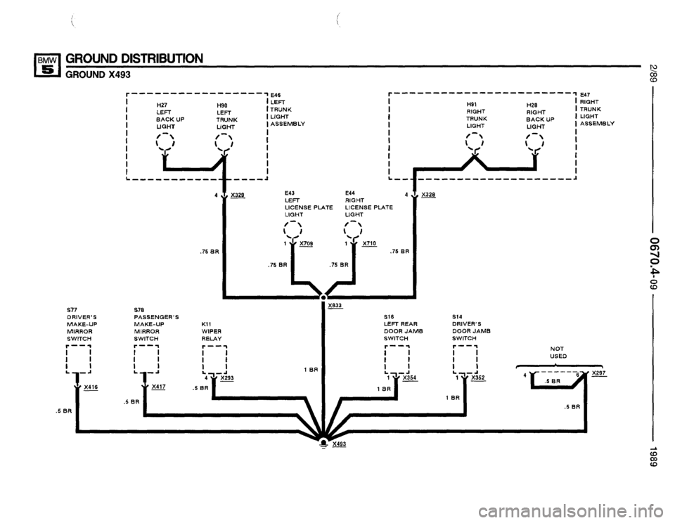 BMW 535i 1989 E34 Electrical Troubleshooting Manual 