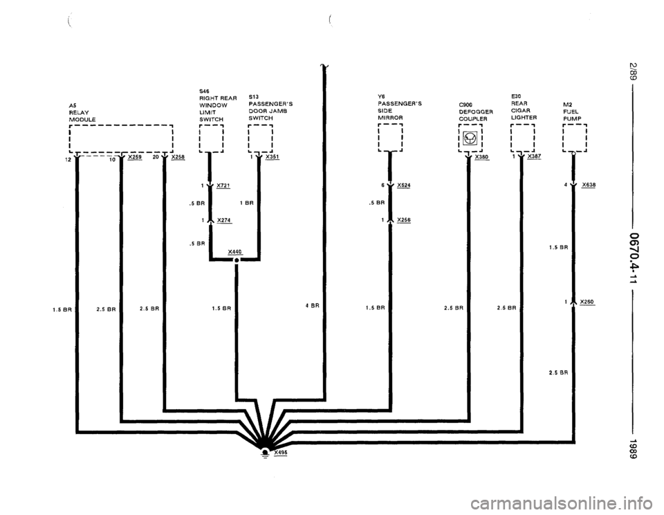 BMW 535i 1989 E34 Electrical Troubleshooting Manual 