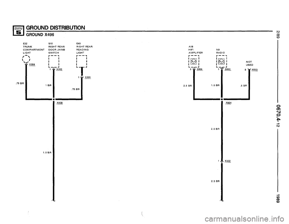 BMW 535i 1989 E34 Electrical Troubleshooting Manual 