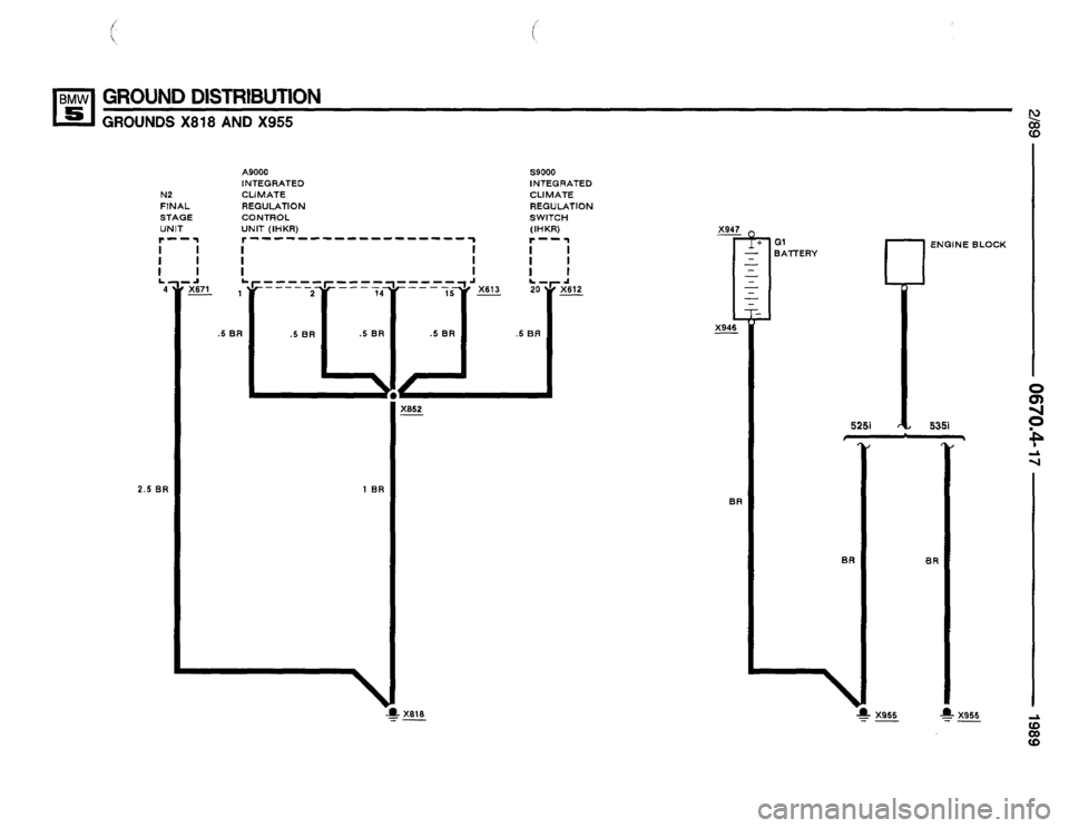 BMW 535i 1989 E34 Electrical Troubleshooting Manual 