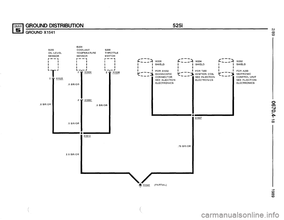 BMW 535i 1989 E34 Electrical Troubleshooting Manual 