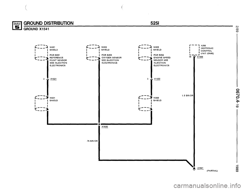 BMW 535i 1989 E34 Electrical Troubleshooting Manual 