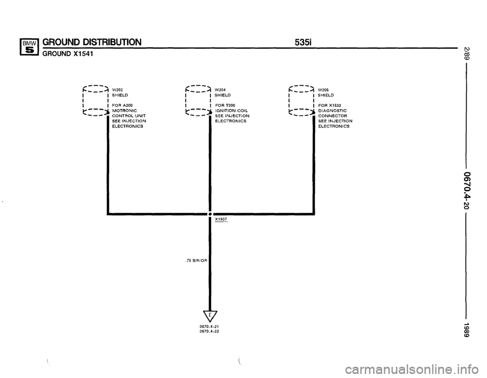 BMW 535i 1989 E34 Electrical Troubleshooting Manual 