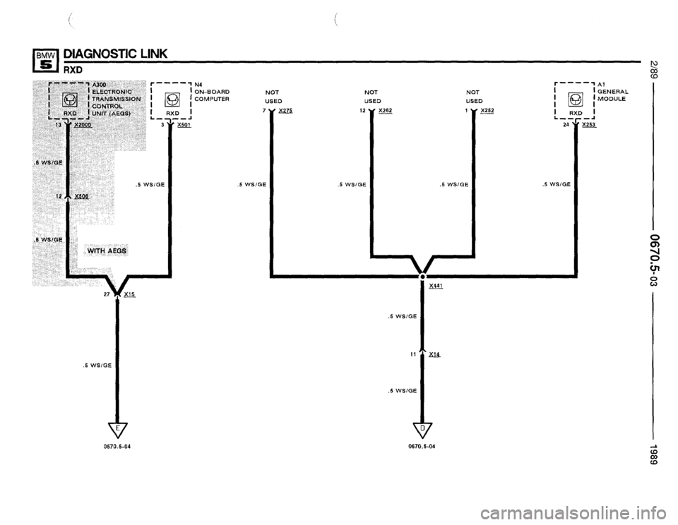 BMW 535i 1989 E34 Electrical Troubleshooting Manual 