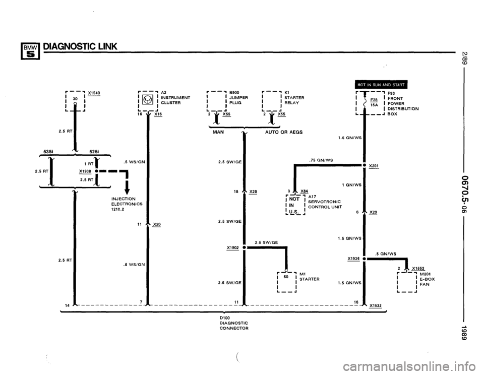 BMW 535i 1989 E34 Electrical Troubleshooting Manual 
