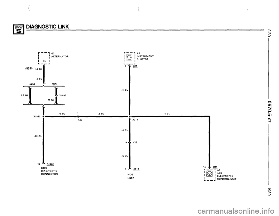 BMW 535i 1989 E34 Electrical Troubleshooting Manual 