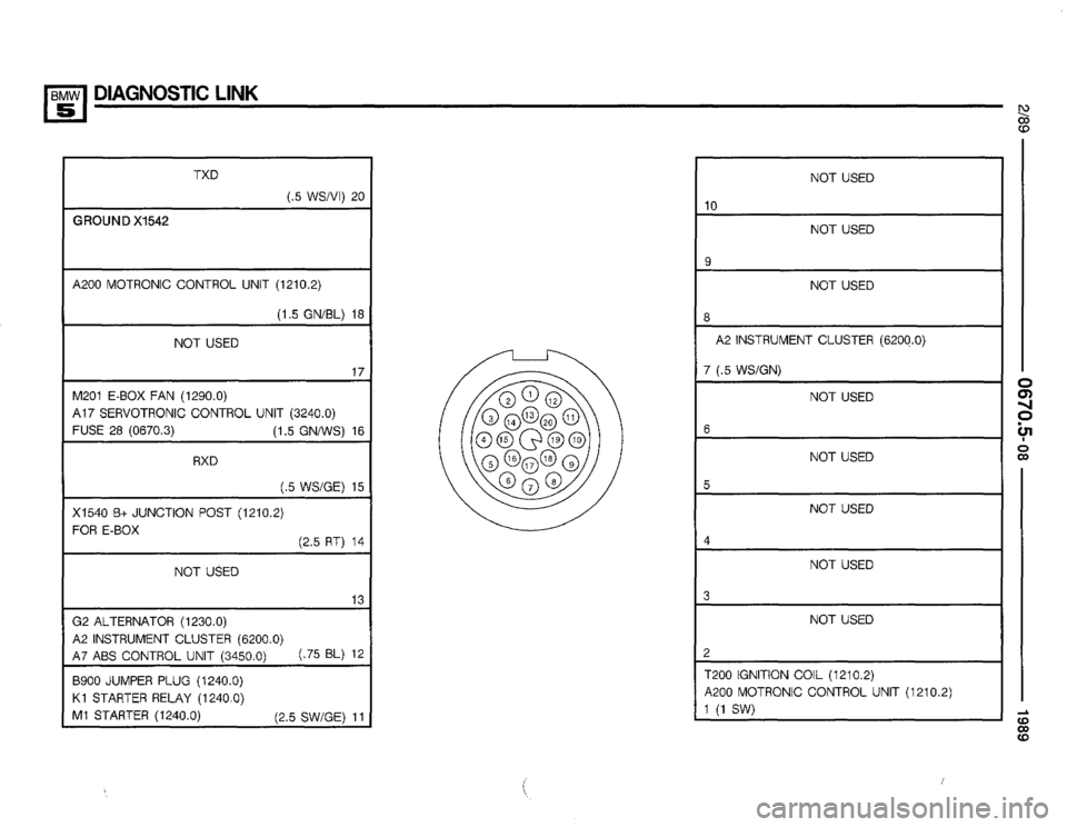 BMW 535i 1989 E34 Electrical Troubleshooting Manual 