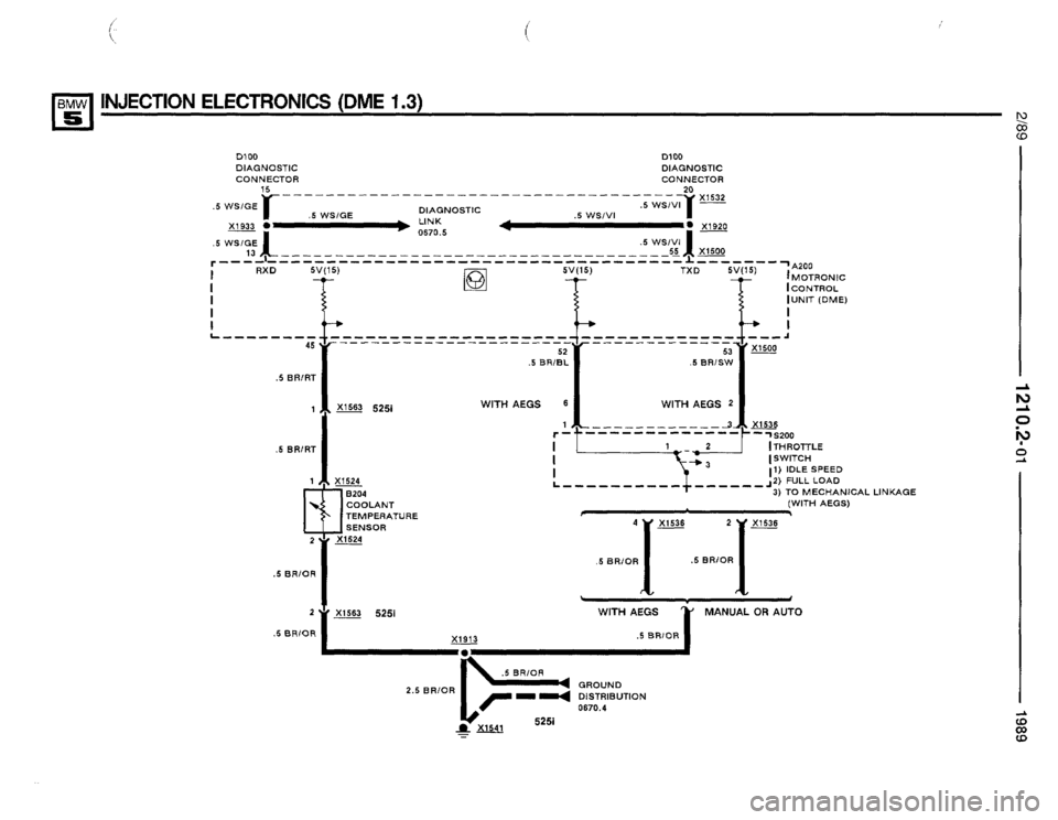 BMW 535i 1989 E34 Electrical Troubleshooting Manual 