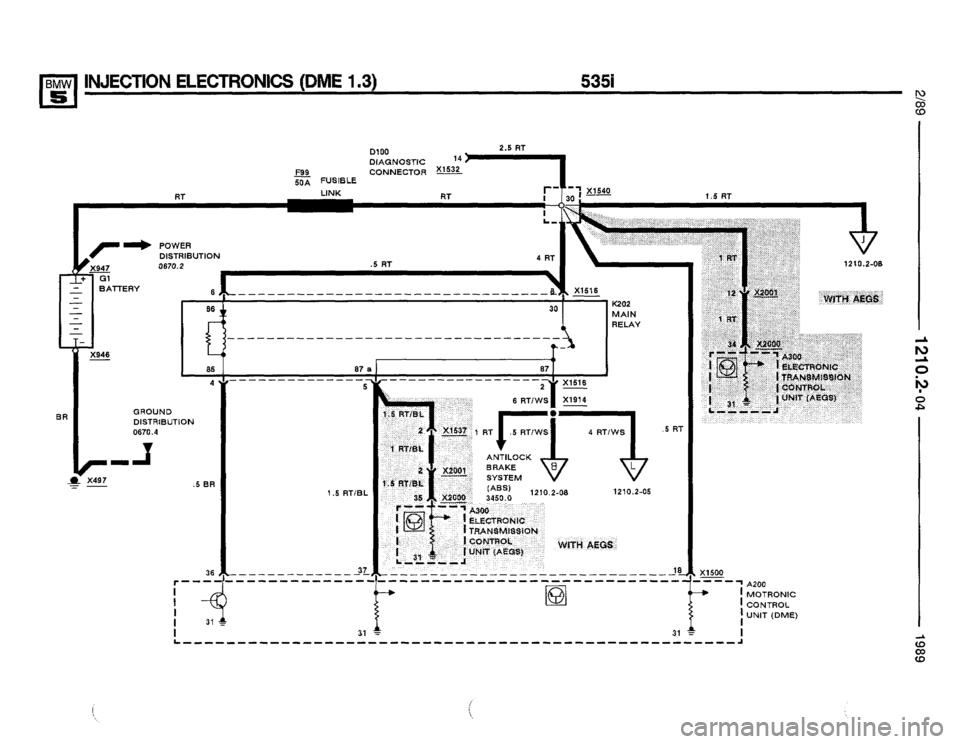 BMW 535i 1989 E34 Electrical Troubleshooting Manual 