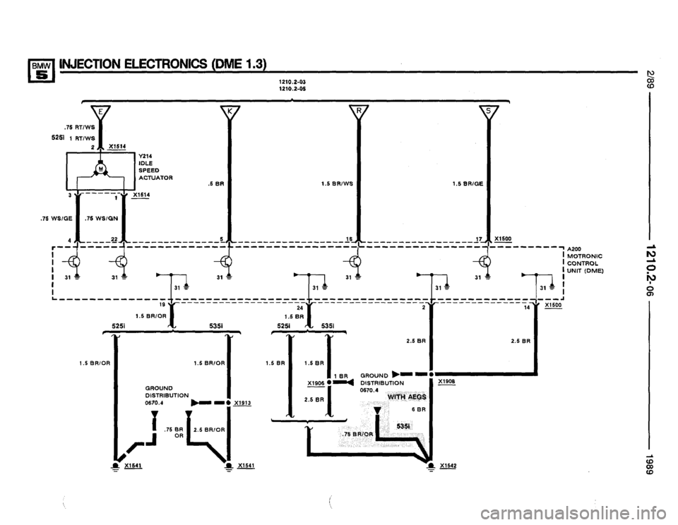 BMW 535i 1989 E34 Electrical Troubleshooting Manual 