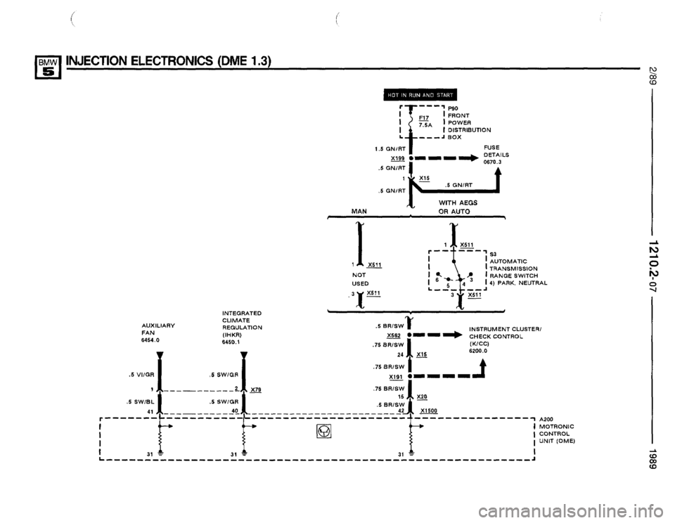 BMW 535i 1989 E34 Electrical Troubleshooting Manual 