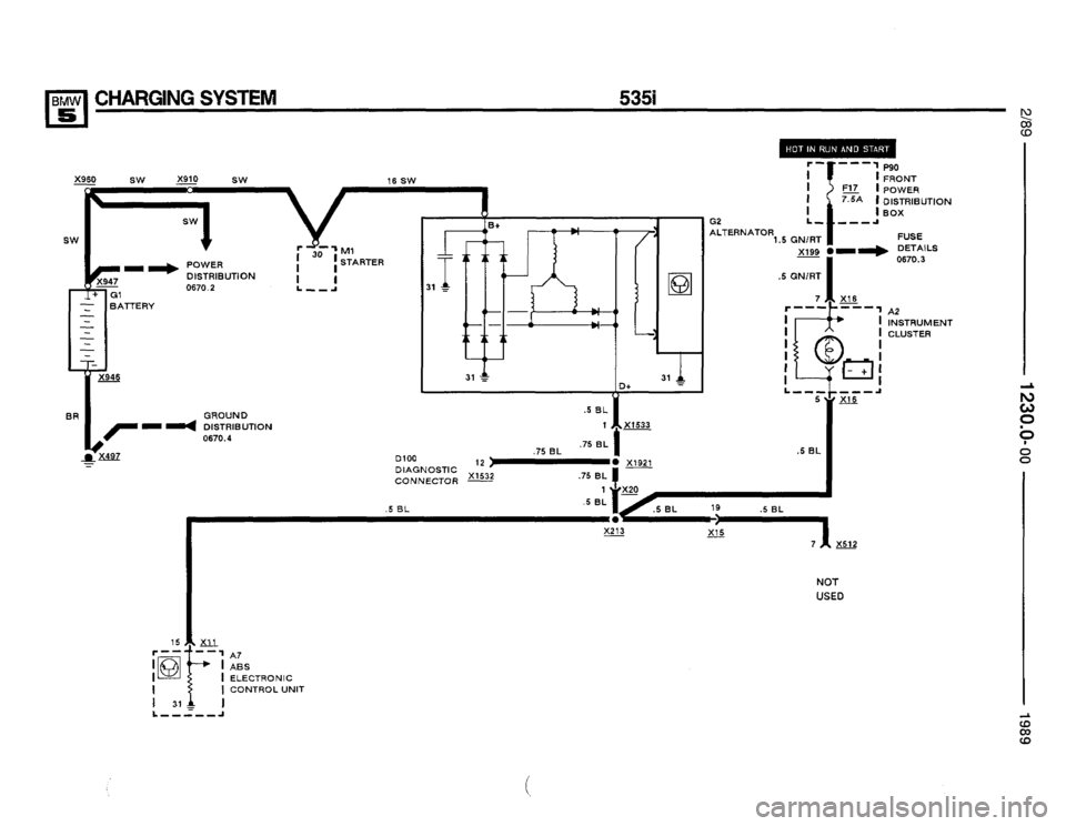 BMW 535i 1989 E34 Electrical Troubleshooting Manual 