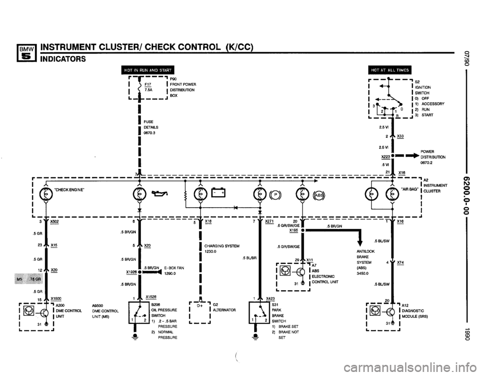 BMW M5 1990 E34 Electrical Troubleshooting Manual 