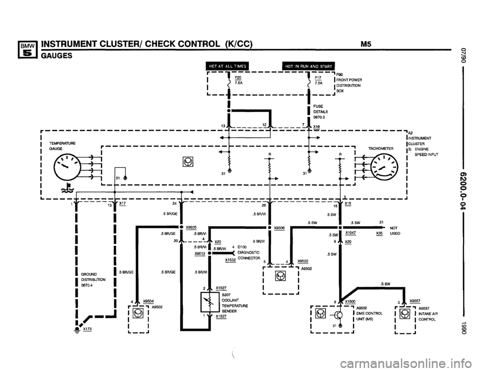 BMW M5 1990 E34 Electrical Troubleshooting Manual 