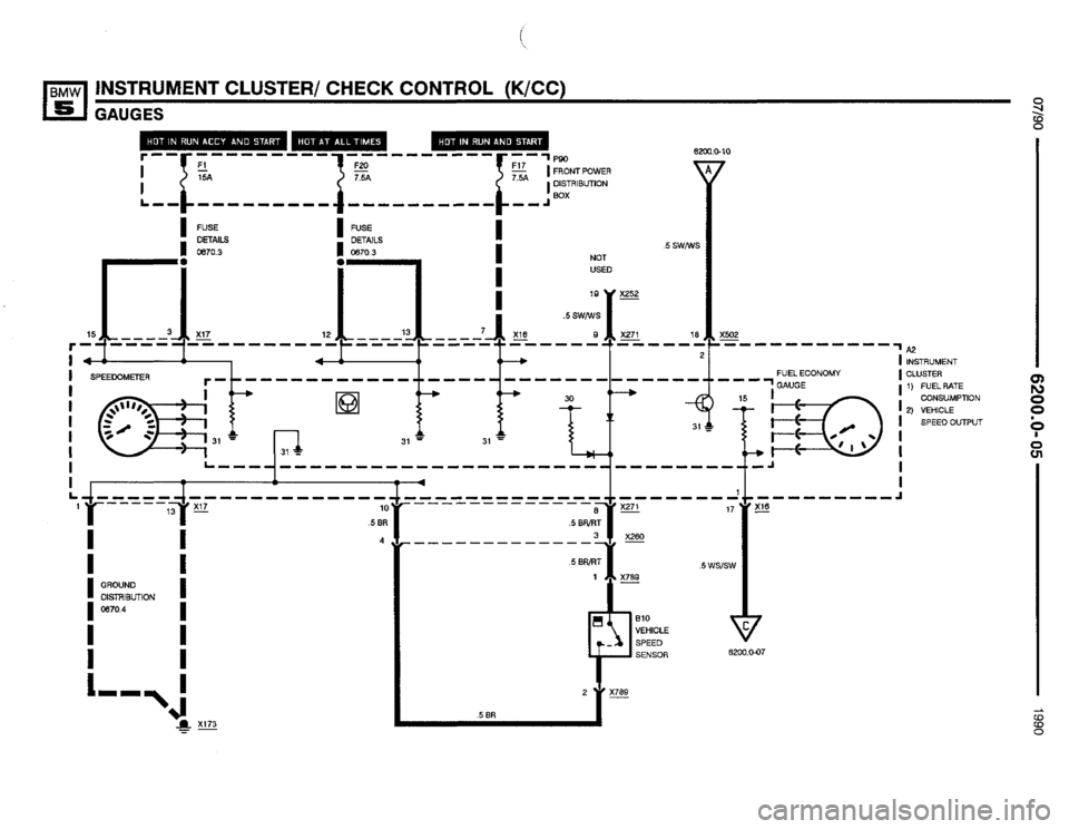 BMW M5 1990 E34 Electrical Troubleshooting Manual 