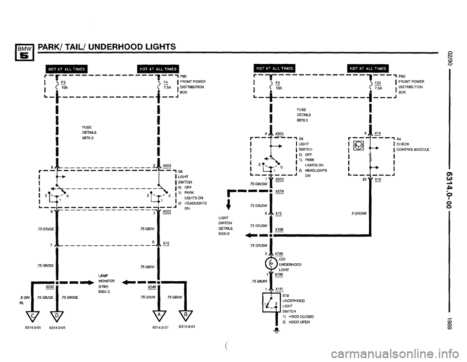 BMW M5 1990 E34 Electrical Troubleshooting Manual 