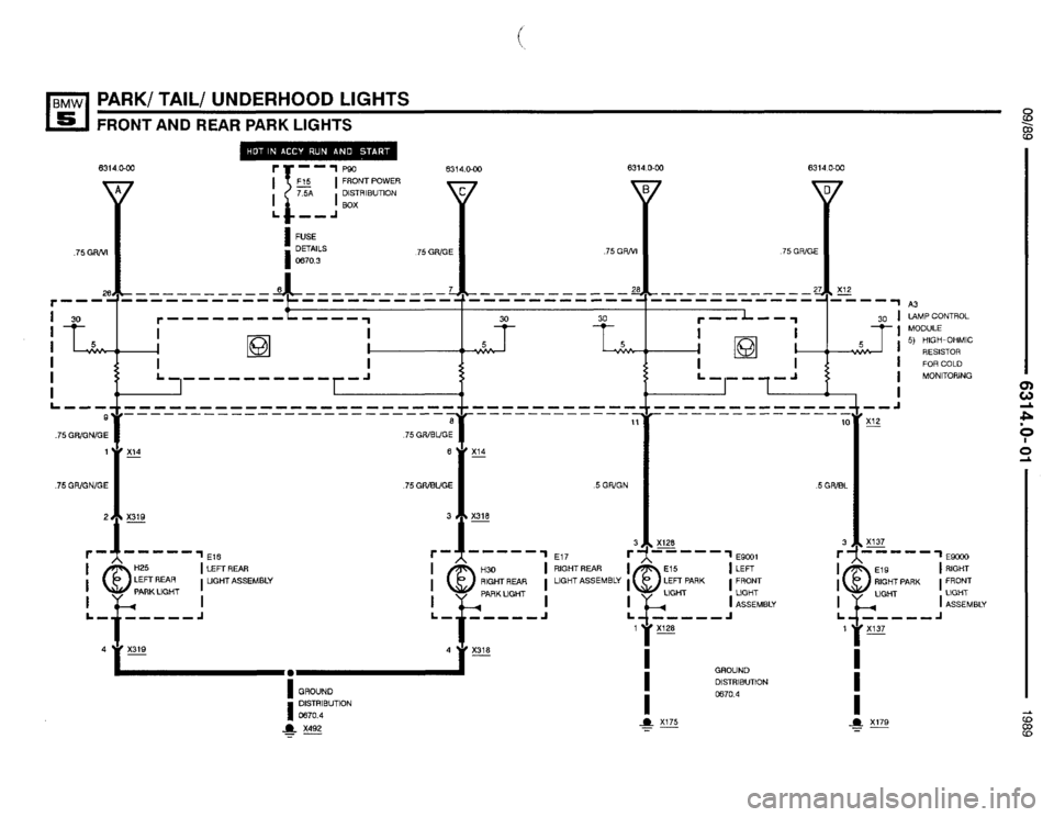 BMW M5 1990 E34 Electrical Troubleshooting Manual 