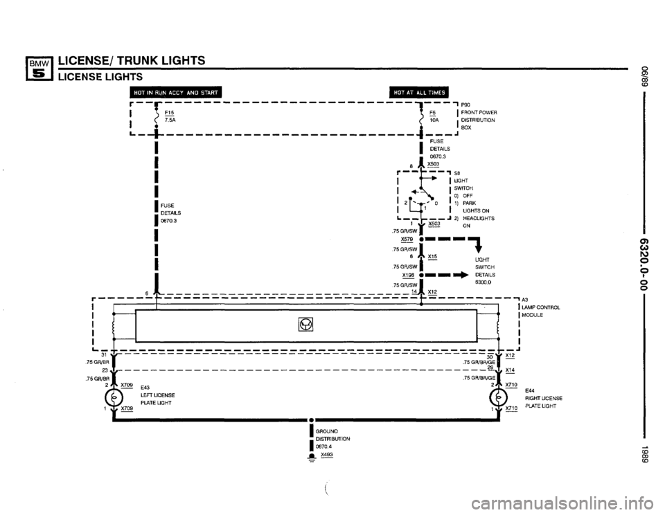 BMW M5 1990 E34 Electrical Troubleshooting Manual 