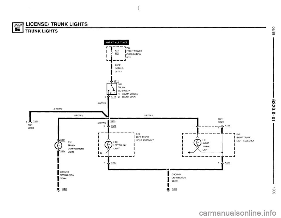 BMW M5 1990 E34 Electrical Troubleshooting Manual 