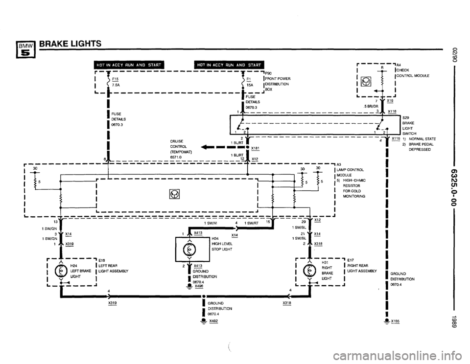 BMW M5 1990 E34 Electrical Troubleshooting Manual 
