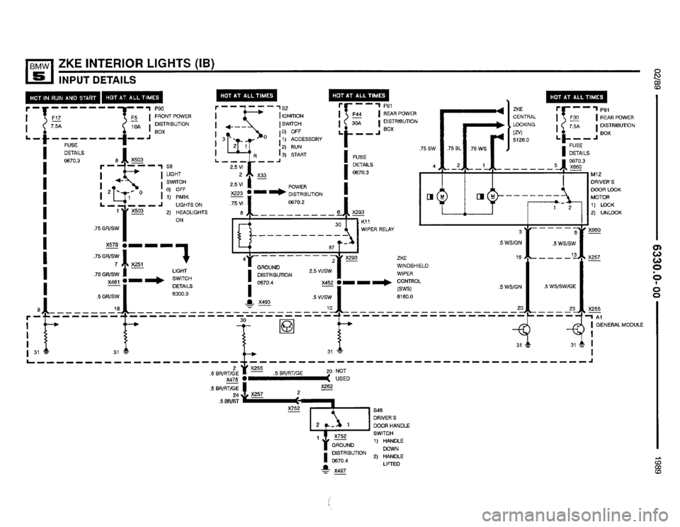 BMW M5 1990 E34 Electrical Troubleshooting Manual 