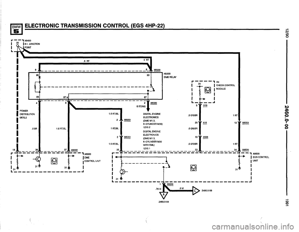BMW M5 1991 E34 Electrical Troubleshooting Manual 