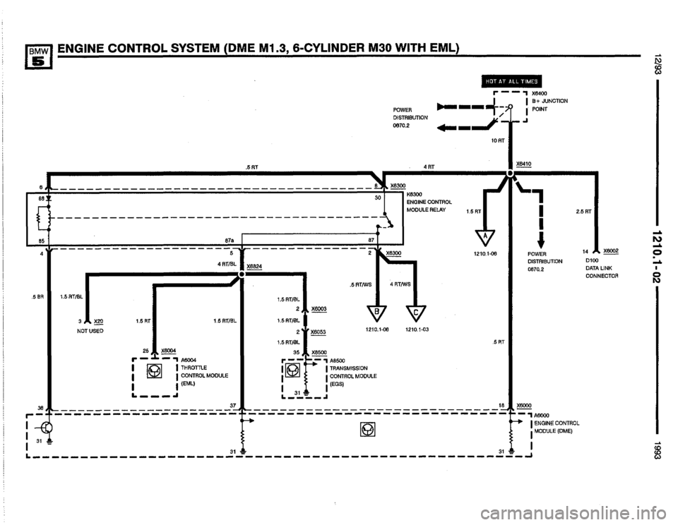 BMW M5 1993 E34 Electrical Troubleshooting Manual 