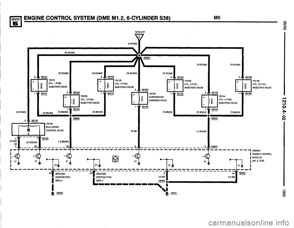 BMW M5 1993 E34 Electrical Troubleshooting Manual 