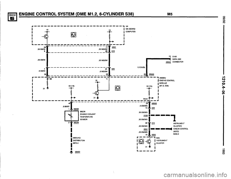 BMW M5 1993 E34 Electrical Troubleshooting Manual 