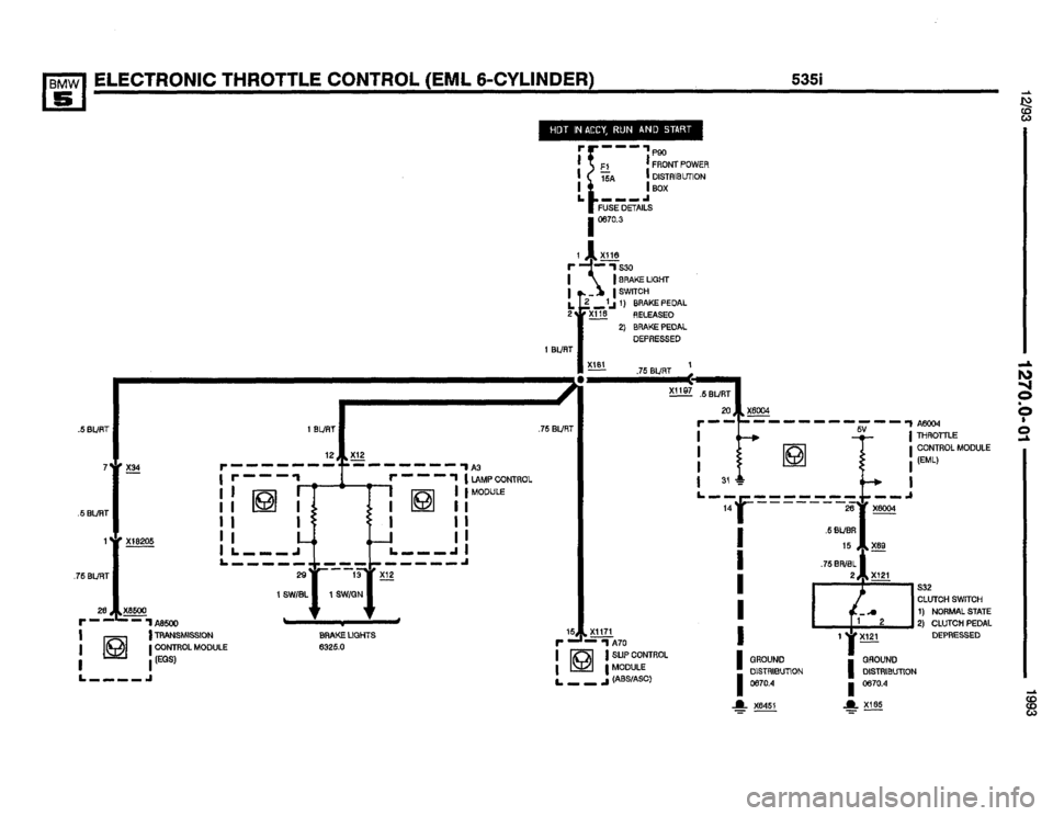 BMW M5 1993 E34 Electrical Troubleshooting Manual 
