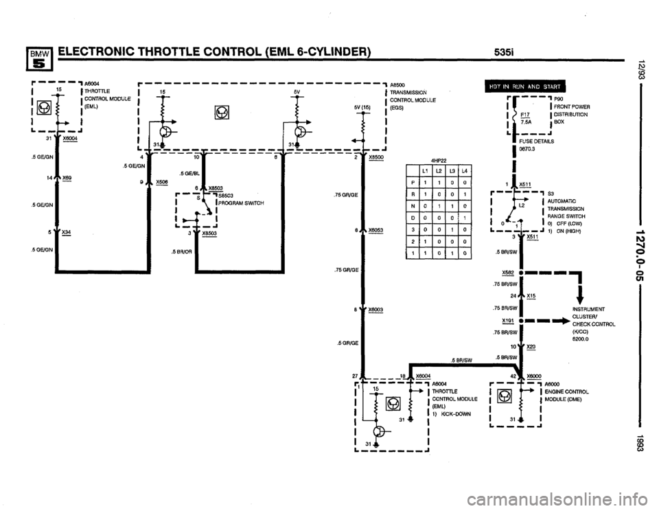 BMW M5 1993 E34 Electrical Troubleshooting Manual 