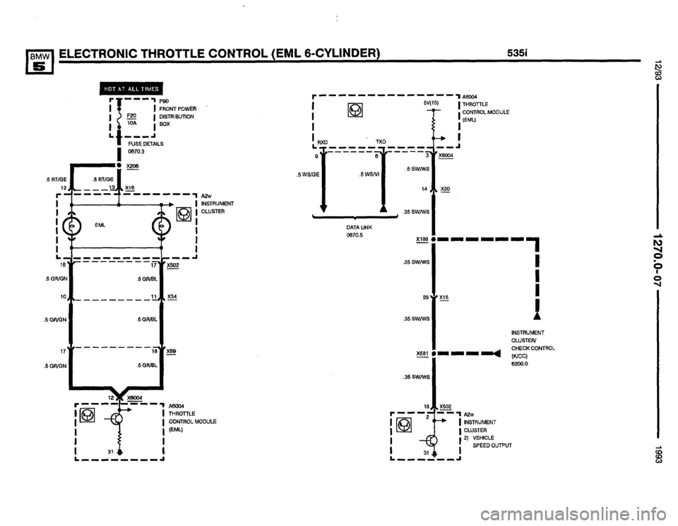 BMW M5 1993 E34 Electrical Troubleshooting Manual 