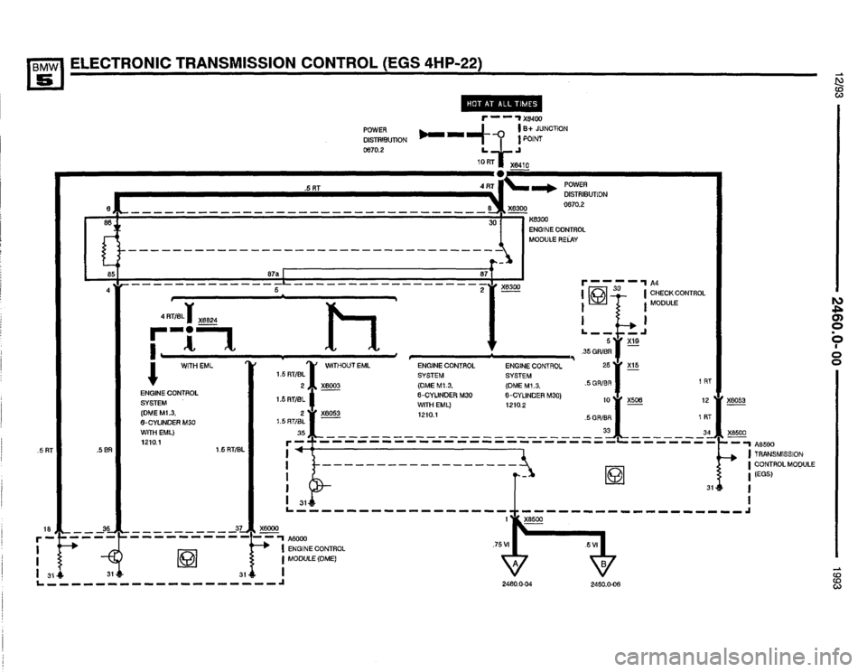 BMW M5 1993 E34 Electrical Troubleshooting Manual 