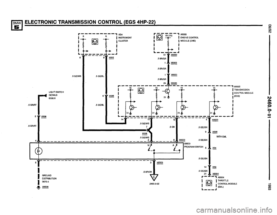 BMW M5 1993 E34 Electrical Troubleshooting Manual 